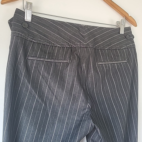 Body by Victoria Dress Pant Wide Leg Pinstripe Women's 8 Short Pants Slacks - Picture 9 of 9